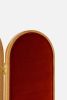 Cinnamon Velvet Upholstered Solid Wood Room Divider | Decorative Objects by ALPAQ STUDIO. Item composed of wood in mid century modern or contemporary style
