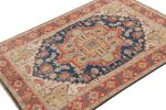 Rug & Kilim’s Serapi style rug in Navy Blue with Gold | Area Rug in Rugs by Rug and Kilim