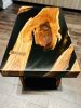 Black Acacia Live Edge Coffee Table with Black Epoxy – Moder | Tables by DapperwoodSF. Item made of wood works with mid century modern & contemporary style