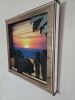 Surfer at Sunset Sillouette Handmade Laser Wall Art | Wall Sculpture in Wall Hangings by QUALITY OF LIFE. Item composed of birch wood and canvas in coastal or modern style