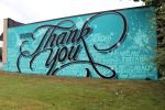 Maine Health "Thank you" mural | Street Murals by Jared Goulette | The Color Wizard