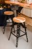 Effervescent Barstool | Bar Stool in Chairs by The Strong Oaks Woodshop. Item composed of wood & metal compatible with industrial and modern style