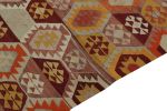 Vintage Mid-Century Geometric Gold-Yellow And Blue Wool | Area Rug in Rugs by Rug and Kilim