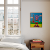 Mr. Fivebunny in Simulacrland: Paris | Oil And Acrylic Painting in Paintings by Berezart. Item made of canvas works with contemporary & urban style
