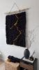 Woven Tapestry "Black Kintsugi" | Wall Hangings by Tissage Sauvage. Item made of wood & wool compatible with contemporary and japandi style