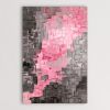 Birth of Pink | Oil And Acrylic Painting in Paintings by Alessia Lu. Item made of canvas compatible with contemporary and modern style