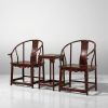 Legacy Imperial Dragon And Son Ming Horseshoe Armchair Trio | Chairs by Dynasty Artisan. Item composed of wood in contemporary or eclectic & maximalism style