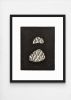 Two Stones Study | Mixed Media by Jennifer E. Moss. Item made of cotton with paper works with minimalism & contemporary style