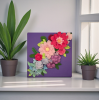 Violet Harmony | Mixed Media in Paintings by Mahreen Ahmad. Item composed of canvas in contemporary or modern style