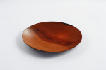 Handcrafted Flat Pearwood Bowl | Dinnerware by Holzkunst Samuel Meisinger. Item composed of wood in contemporary or art deco style