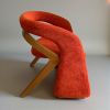 Losso Sculptural Upholstered Accent Chair | Dining Chair in Chairs by Kleinhaus Furniture. Item composed of wood and fabric in contemporary or eclectic & maximalism style