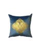 Ocean Blue Velvet Handprinted Pillow Case | Pillows by Britny Lizet. Item made of fabric works with boho & minimalism style