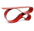 Whorl Console In Red Powered Coated Aluminum by Neal Aronowi | Console Table in Tables by Neal Aronowitz. Item composed of aluminum compatible with boho and minimalism style