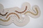 39" Ceramic and Woven Cotton Wall Sculpture | Wall Hangings by Karen Gayle Tinney. Item composed of cotton and ceramic in boho or contemporary style