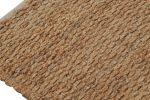Modern Flatweave Runner in Beige/Brown, with Textural Stripe | Area Rug in Rugs by Rug and Kilim