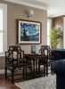 Imperial Ming Taishi Armchair Trio Set with Landscape Marble | Chairs by Dynasty Artisan. Item composed of wood compatible with contemporary and eclectic & maximalism style