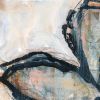 Go Bold or Go Home – Original Neutral Abstract Floral Mixed | Paintings by Michele Spurza. Item composed of paper in boho or contemporary style
