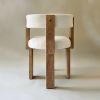 Emmy Dining Chair | Chairs by YJ Interiors. Item made of oak wood with fabric works with minimalism & mid century modern style