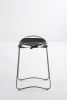 ¨Hug¨Kitchen Bar Stool Brass Steel & Tan Leather | Counter Stool in Chairs by Jover + Valls. Item composed of steel & leather