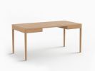 FRONT – Minimalist Work Desk in Solid Oak Wood | Tables by MOR Design. Item composed of oak wood in minimalism or mediterranean style