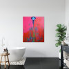 Burning Presence — Alienation Series | Paintings by Gela Mikava. Item composed of fabric in contemporary or eclectic & maximalism style