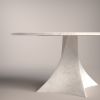 "Bianca" Round dining table in White Carrara marble | Tables by Carcino Design. Item made of marble works with minimalism & contemporary style