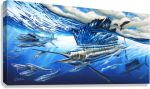 Atlantic Harmony Sailfish - Original Paintings | Oil And Acrylic Painting in Paintings by D.Friel / Connected By Water, LLC