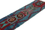 Vintage Moroccan Runner Rug in Blue with Geometric Patterns | Area Rug in Rugs by Rug and Kilim