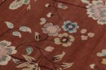 Rug & Kilim’s Chinese Art Deco Rug in Rust, Vibrant Florals | Area Rug in Rugs by Rug and Kilim