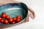 Terracotta Blue Ceramic Casserole Dish | Pan in Cookware by ShellyClayspot. Item made of stoneware works with modern & rustic style