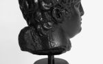 Mercurius Hermes Bust Compressed Marble Powder in Black | Sculptures by LAGU. Item made of marble