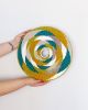 Custom “Hill” Circular Woven Wall Hanging Artwork | Tapestry in Wall Hangings by Emily Nicolaides. Item composed of fiber compatible with mid century modern and eclectic & maximalism style