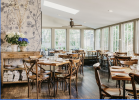 Custom dining tables and cafe tables for restaurant | Tables by Urban Wood Goods | Nantucket Island in Nantucket. Item composed of wood and steel
