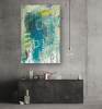 'Peacock' | Paintings by Christina Twomey Art + Design. Item composed of canvas compatible with minimalism and contemporary style