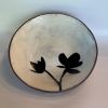 Handmade Black Clay Serving Bowl, Botanical Motif, Rustic Mo | Decorative Objects by cursive m ceramics
