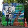 Contained People | Street Murals by Ares Artifex. Item made of synthetic