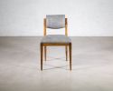 Art Deco Style Leather Dining Chair by Costantini | Chairs by Costantini Design. Item composed of wood and fabric