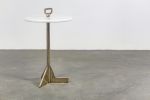 Bellance Marmol Cigarette Table in Cast Bronze & Marble | Cocktail Table in Tables by Costantini Design. Item made of bronze & marble