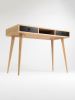Office table, small desk, bureau, with black drawers | Tables by Mo Woodwork