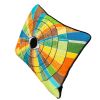 hand-embroidered KALEIDOSCOPE EYE pillow, OOAK | Pillows by Mommani Threads. Item made of wool compatible with contemporary and eclectic & maximalism style