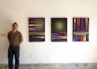 Golden Years - Triptych | Oil And Acrylic Painting in Paintings by PMS Artwork | Shockboxx in Hermosa Beach. Item made of canvas & synthetic