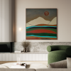 Textured Abstract Landscape | Oil And Acrylic Painting in Paintings by Berezart. Item made of canvas works with boho & minimalism style