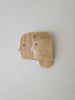 Abstract Wood Sculpture – Minimalist Interlocking Heads Art | Mixed Media by Tanya Coates. Item composed of wood in minimalism or mid century modern style