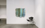 Blue and Green Drips | Tapestry in Wall Hangings by Shiri Phillips Designs. Item composed of canvas and paper in minimalism or mid century modern style