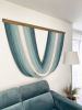 Fiber Art Ocean-Maree Aqua -Natural wall decoratiion | Macrame Wall Hanging in Wall Hangings by Olivia Fiber Art. Item made of wood & wool compatible with boho and contemporary style