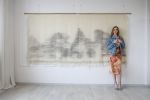Extra Large Woven Wool Tapestry | Textile Wall Art | Wall Hangings by Lale Studio & Shop. Item made of bamboo with wool works with boho & contemporary style