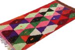 Vintage Moroccan Runner Rug with Polychromatic Diamond | Area Rug in Rugs by Rug and Kilim