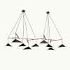 Emily Group of Nine Pendant Light – White Semi-Matte | Pendants by MOSS Objects. Item made of oak wood & steel compatible with contemporary and modern style