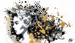 Black Beauty | Paintings by Julie-Mila Bouffard. Item compatible with contemporary and art deco style