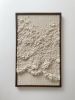 Woven wall art frame (Sea Foam 003) | Wall Sculpture in Wall Hangings by Elle Collins. Item made of oak wood with cotton works with minimalism & contemporary style